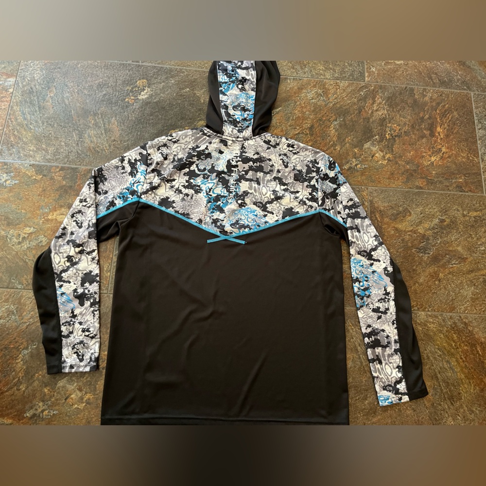 Men’s Huk Icon X tide change hooded camo performance fishing shirt. Size medium - Picture 2 of 11